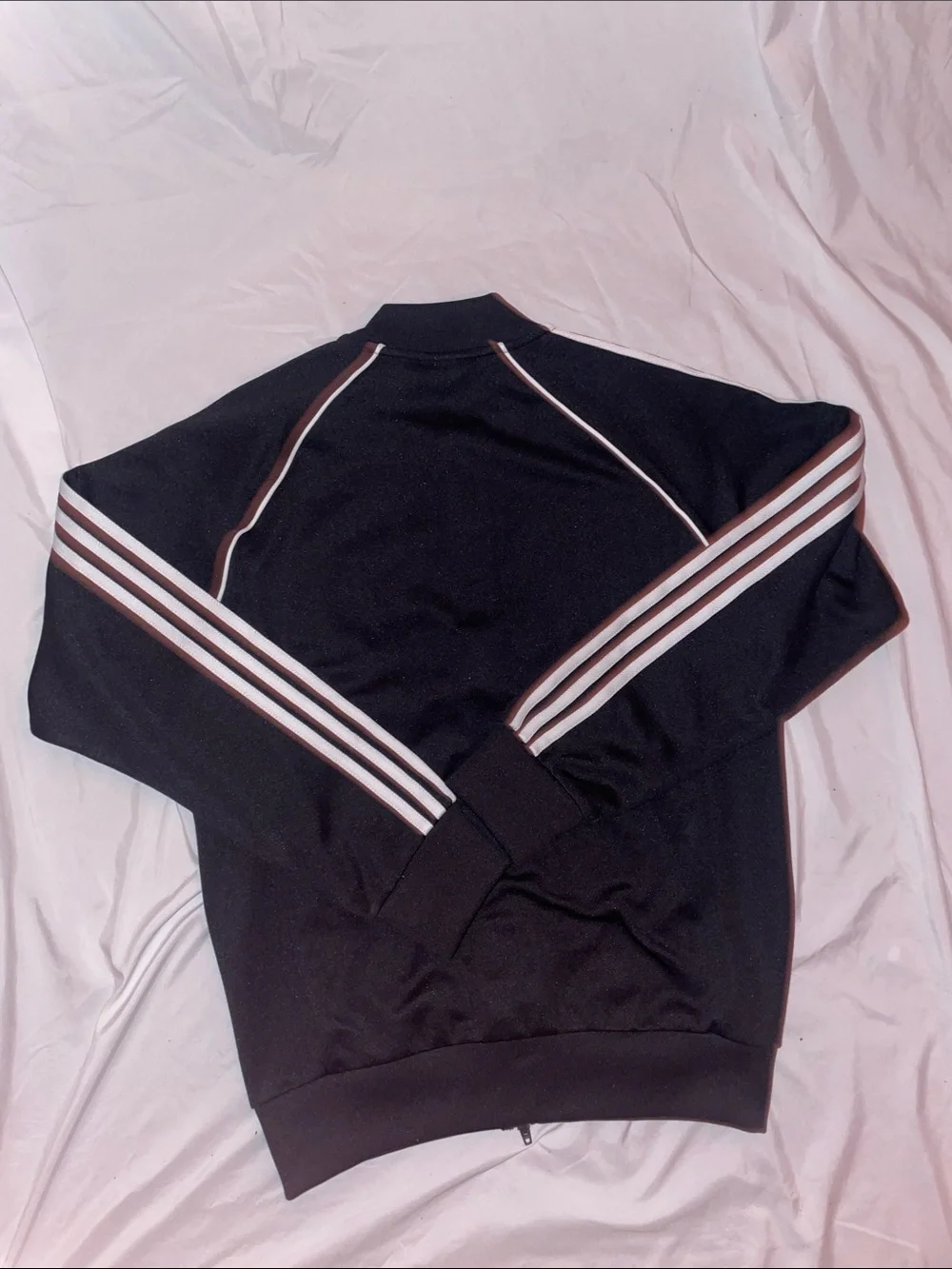Vintage Adidas Originals Black & White Three-Stripe Track Jacket